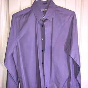 Express fitted long sleeve button down shirt.